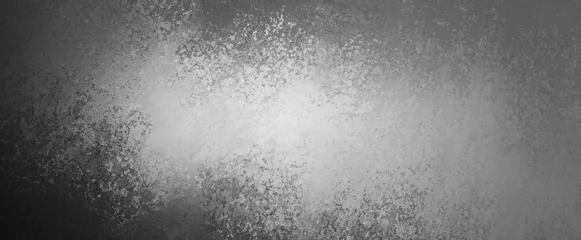 Foto op Plexiglas zwarte achtergrond textuur grunge met zilver wit centrum in abstract getextureerd metaal in oud verontrust vintage grensontwerp © Arlenta Apostrophe