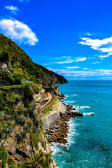  The rail line servicing Manarola village which is a small village in the Liguria region of Italy known as Cinque Terra