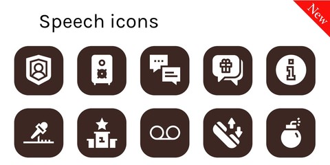 speech icon set