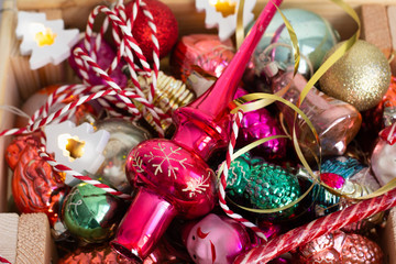 Christmas decorations and balls
