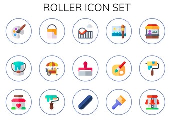 roller icon set