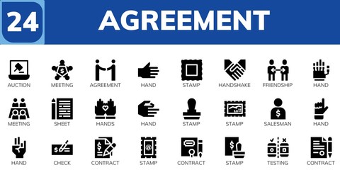 agreement icon set