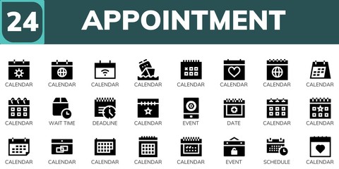 appointment icon set