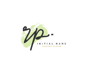 R P RP Beauty vector initial logo, handwriting logo of initial signature, wedding, fashion, jewerly, boutique, floral and botanical with creative template for any company or business.