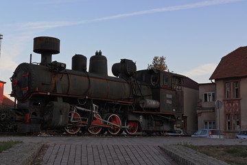 Plakat Old train in Cacak, Serbia.