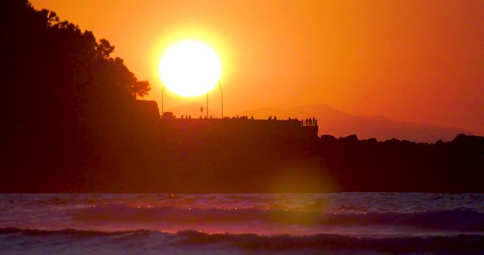 San Sebastian donostia puesta de sol sunset playa ocaso