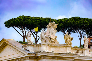 Obraz premium Exploring the area around the Vatican Square in Rome, Italy