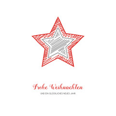 Frohe Weihnachten - translated from german to as Merry Christmas. Vector.