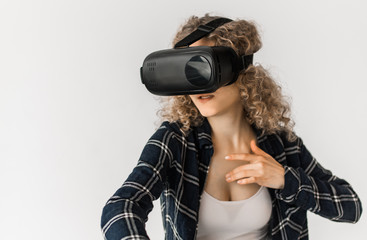 girl with VR glass