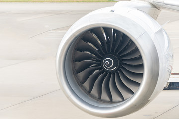 Aircraft  Turbine of airplane Wing and jet engine