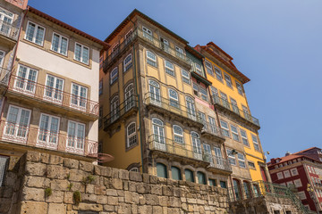 Typical Ribeira houses in Porto
