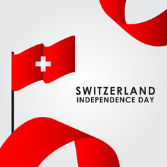 Switzerland Independence Day Vector For Celebrate