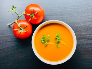 Healthy fresh bowl soup