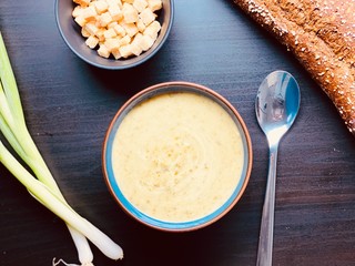 Healthy fresh bowl soup