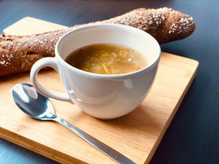 Healthy fresh bowl soup