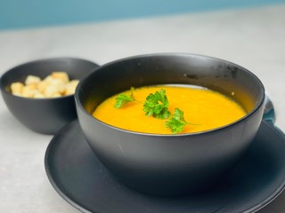 Healthy fresh bowl soup
