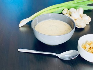 Healthy fresh bowl soup