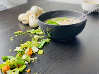 Healthy fresh bowl soup