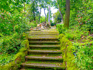 Exploring the Vatican city gardens in Rome, Italy