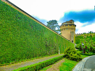 Exploring the Vatican city gardens in Rome, Italy