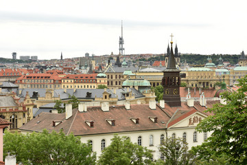 Fototapeta na wymiar City of Prague. Tourist places of the Czech Republic.