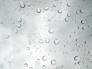 rains water drops on car window