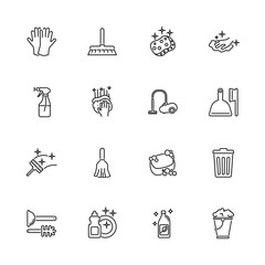 Cleaning - Flat Vector Icons