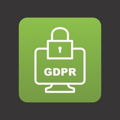 GDPR Security Lock Screen Icon For Your Design,websites and projects.