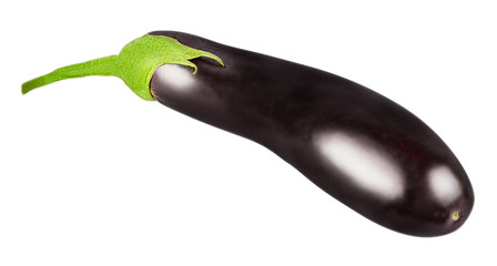 Eggplant isolated on white background with clipping path