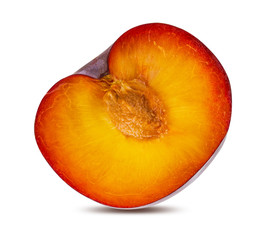 Plum isolated on white background with clipping path