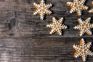 christmas texture with gingerbread cookies