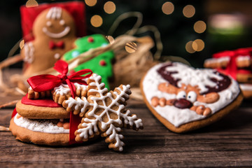 Obraz premium delicious handmade christmas cookies