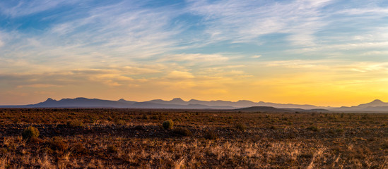 Sneeuberg Mountains at sunset in Karoo