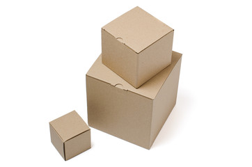 Cardboard box isolated on white background