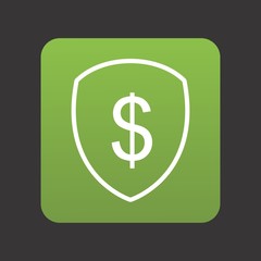 Shield Dollar Icon For Your Design,websites and projects.