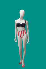 Full-length female mannequin.