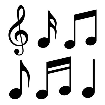 Musical notes icon. Vector illustration