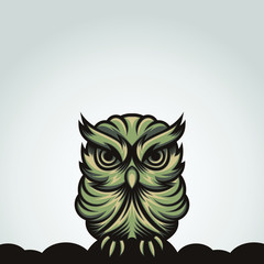 0wl tattoo vector 