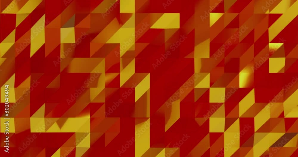 Poster abstract red 3d geometric pattern. mosaic metall background for business presentation.