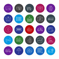 Set Of 25 Universal Icons For Mobile Application and websites
