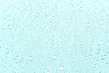 Water drops on blue background