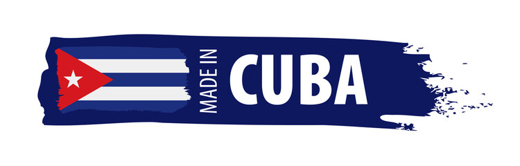 Cuba flag, vector illustration on a white background