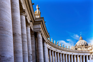 Saint Peter's Basilica Columns Vatican Rome Italy