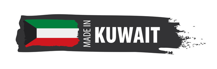 Kuwait flag, vector illustration on a white background