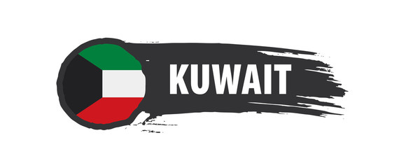 Kuwait flag, vector illustration on a white background