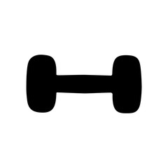 Vector image of dumbbells and sports equipment