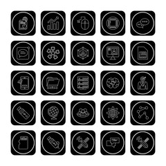 Set Of 25 Universal Icons For Mobile Application and websites