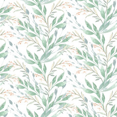 Watercolor colorful butterflies, butterfly, bugs seamless pattern on white background. blue, yellow, pink and red butterfly spring illustration.