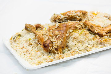 Nawabi Chicken Biryani with Premium Quality perfuemed rice.