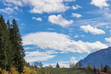 Blue sky in the alps